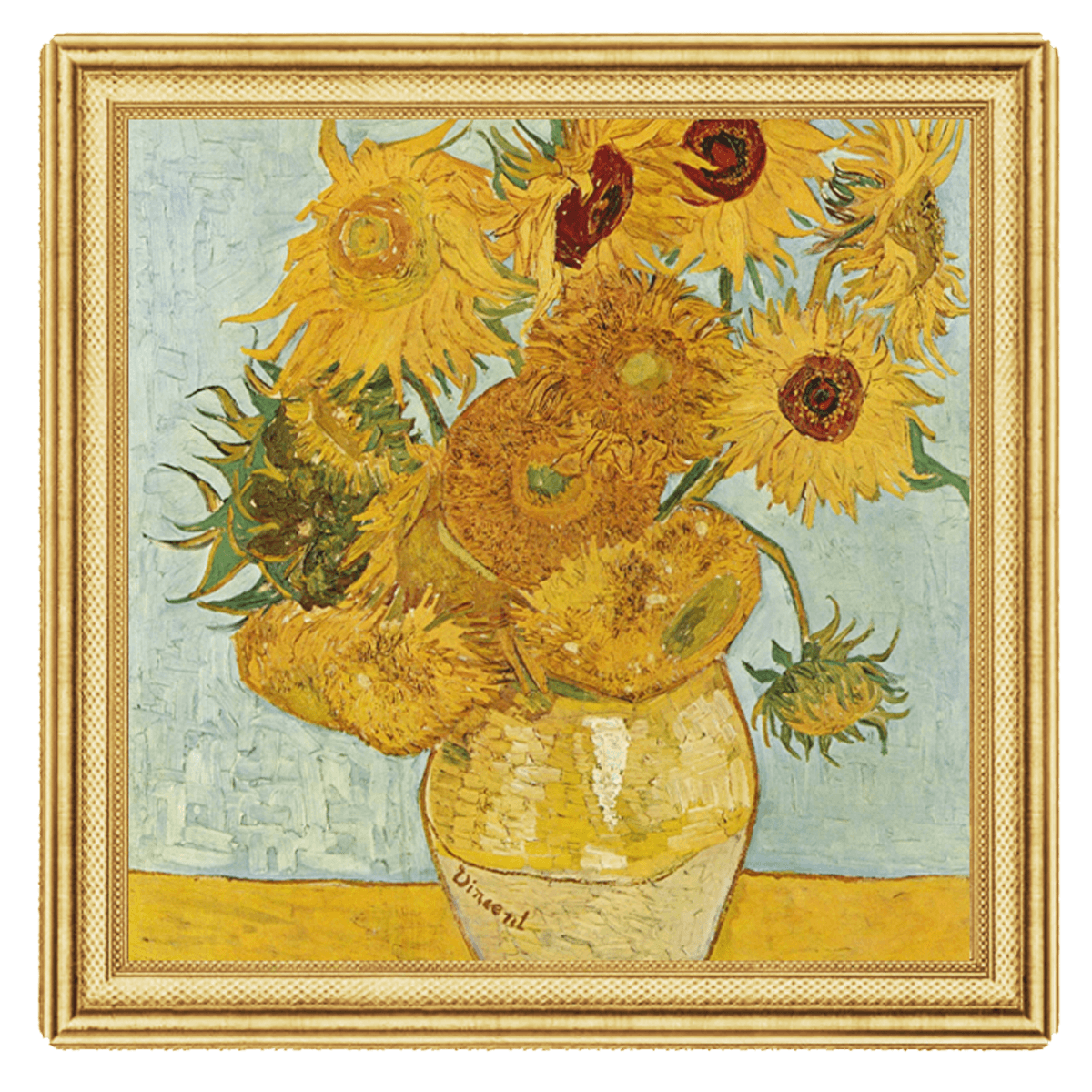 2023 Niue Vincent Van Gogh Sunflowers 2 oz Silver Gilded Proof Coin