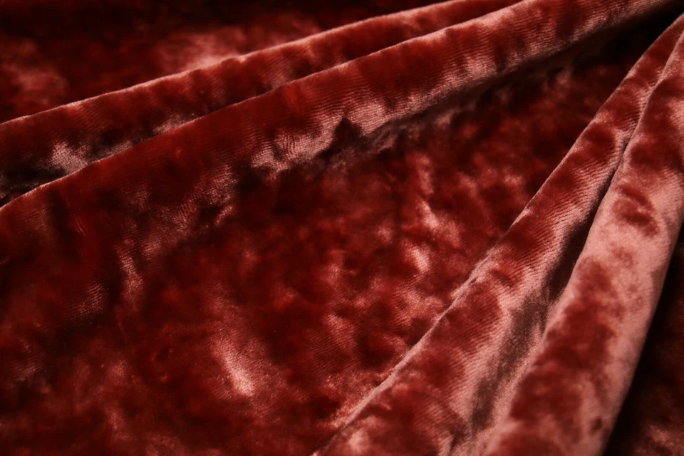 George Smith - Terciopelo Mohair de Diseñador - 69.5" x 58" - 2 yardas - Rosa Rosa / Rojo Foto 2 de 4