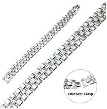 Stainless Steel Multi Link Chain Bracelet Bangle 8" Light Weight Biker Bracelet