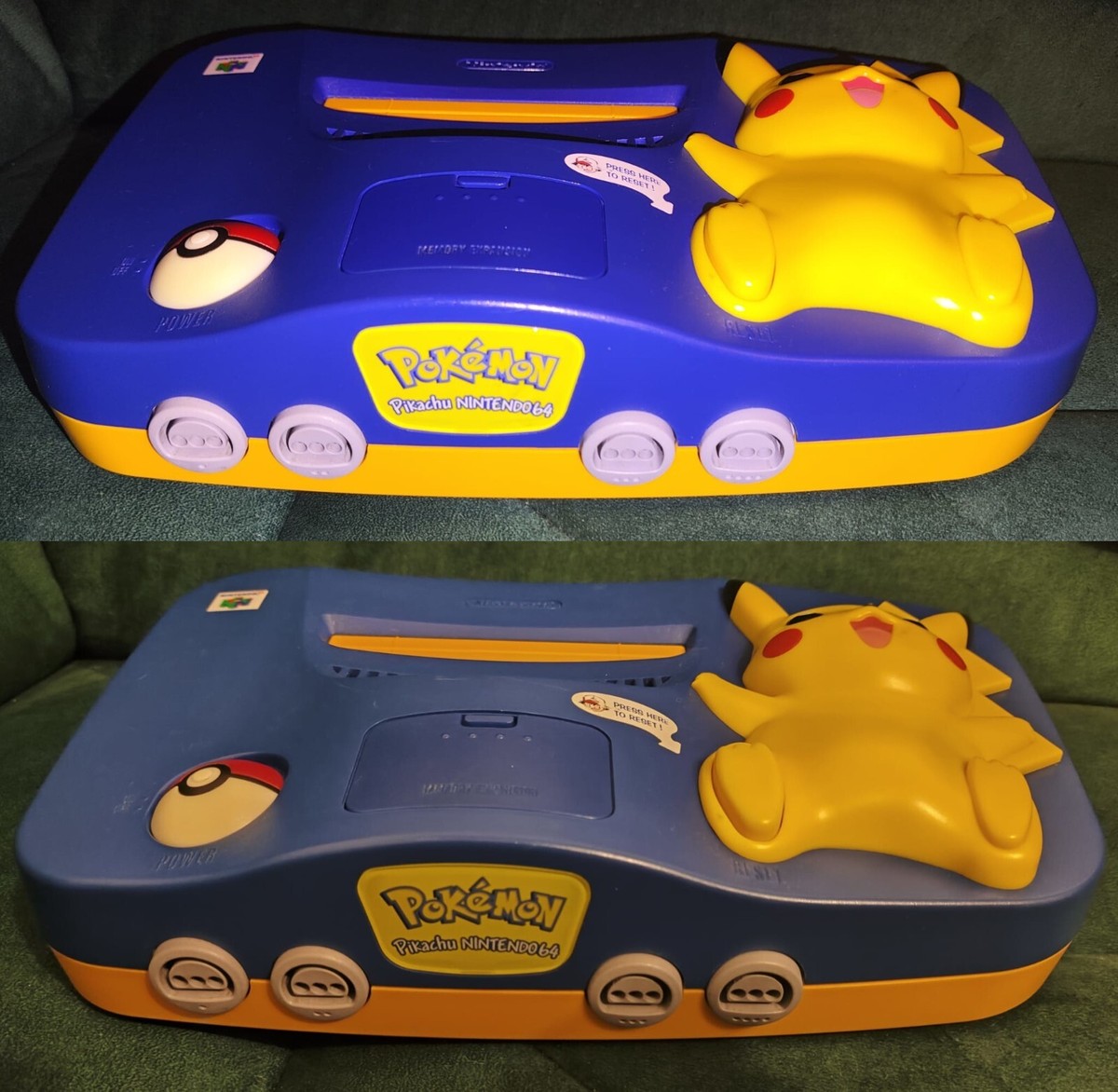 Original Nintendo 64 Pikachu Pokemon Edition EUR N64 Console