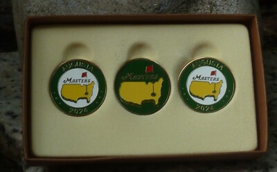 The Masters 2024 Two Sided Ball Markers 3 Pack - Great Gift The Masters 2024 Two Sided Ball Markers 3 Pack - Great Gift