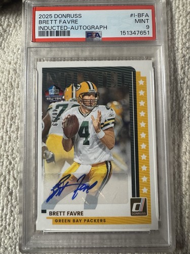 Brett Favre [Autograph] #I-BFA 2025 Panini Donruss Inducted card