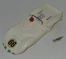 Vintage Strombecker 1/32 Slot Car Chaparral #66 White - Body ONLY - Incomplete