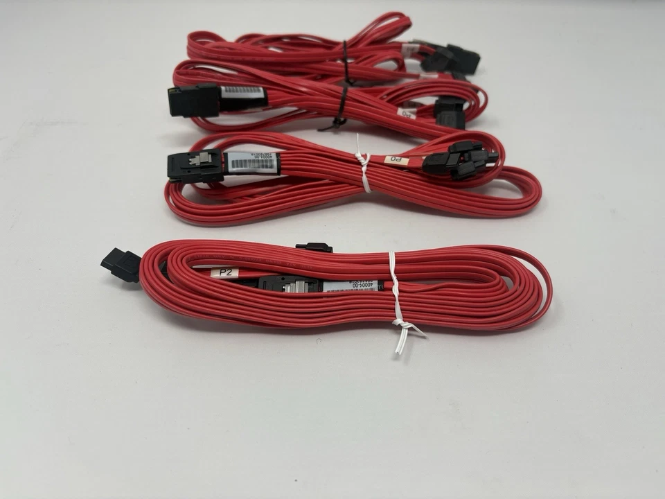 4X Molex SFF-8087-to-4-SATA  breakout cable w/ 4 Male-to-Male SATA adapters - Image 3 of 3