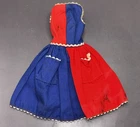 Vintage 1963 Barbie FANCY FREE #943 blue red DRESS doll clothes Mattel  TLC