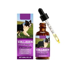 Collagen Drops for Dogs Support Healthy Skin and Coat, Gut Flora, HIP  Joint
