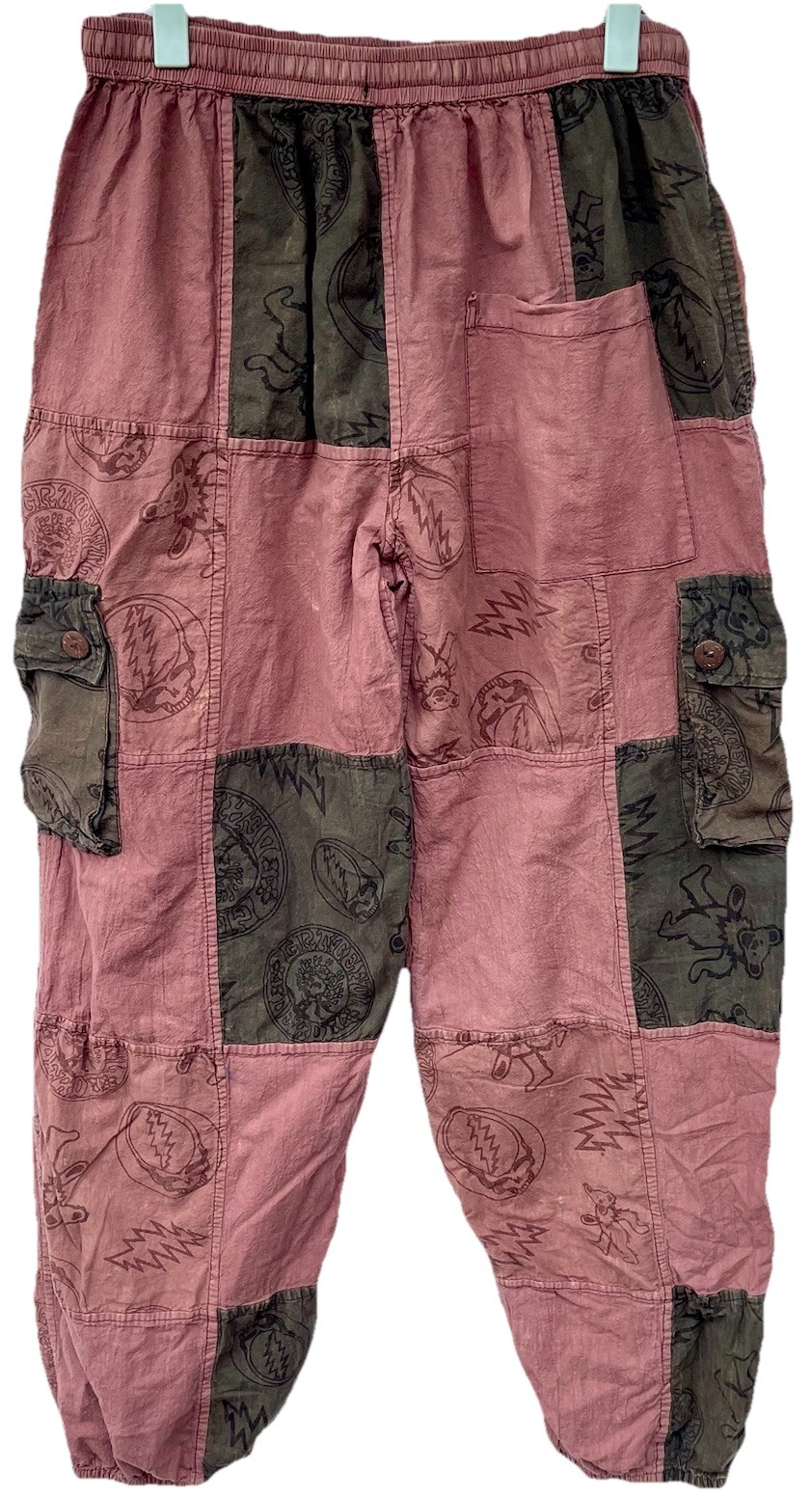 Grateful Dead Patchwork Harem Pants Size L Rose P… - image 2