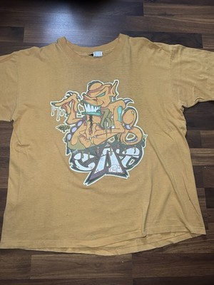 Vintage GAT Gypsies and Thieves T Shirt Krush Dragon Tee Graffiti 90s Sz 2XL