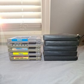 Lot of 5 Nintendo NES UNTESTED Games W/ 5 Game Case Sleeves