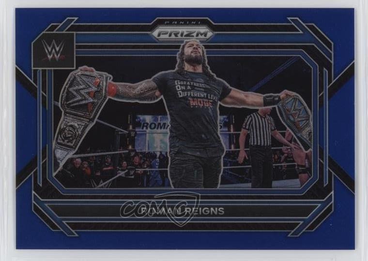 2023 Panini Prizm WWE Blue Prizm 92/199 Roman Reigns #29 1h1