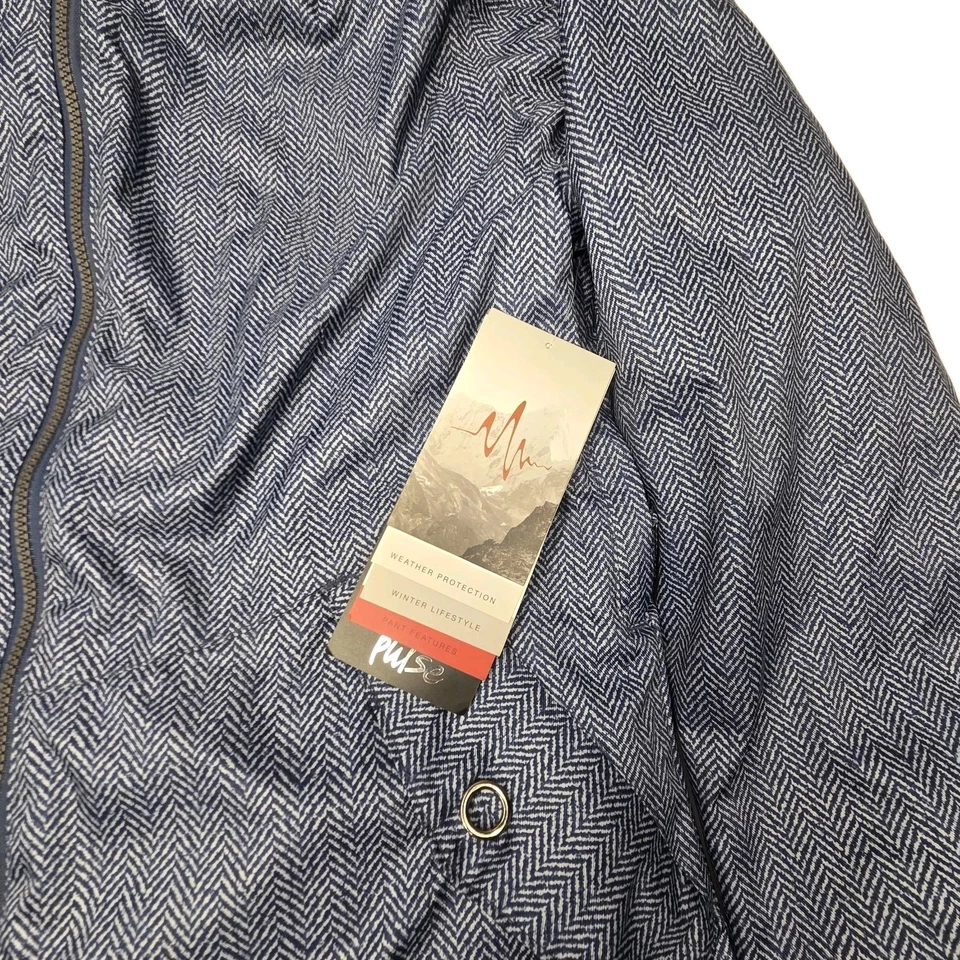 Pulse XL 滑雪夹克可拆卸连帽夹克可拆卸羊毛衬里钴蓝色 — 第 3/4 张图片