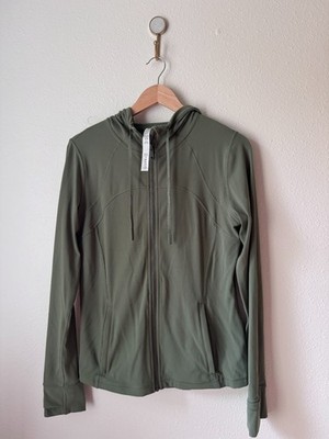 NWOT Lululemon Hooded Define Jacket Sz 12 Green Twill