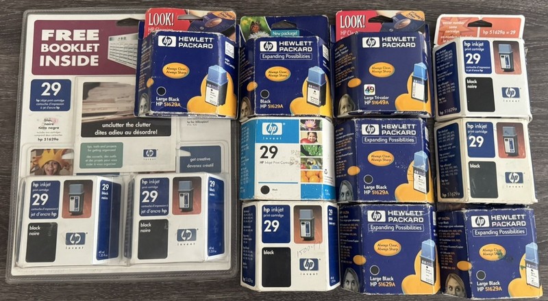 HP 29 Printer Ink Lot of 12 - New *Expired*