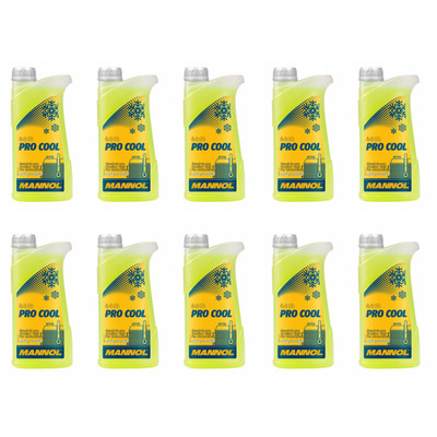 10x Mannol Pro Cool Antifreeze Coolant Coolant Motorcycles 1L