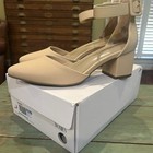 DREAM PAIRS Annee Nude Women Size  7 Ankle Strap Block Heel BRAND NEW