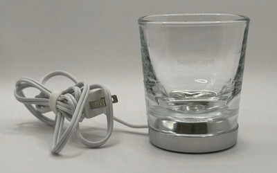 Philips Sonicare DiamondClean Charging Glass Cup & Base Charger Open Box SILVER