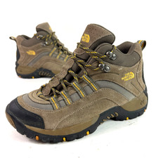 The North Face Womens 8.5 Hiking Boots Brown Suede Mesh Trail Shoes A788 T177