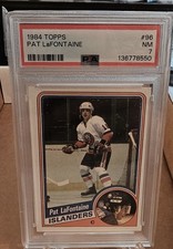 1984 Topps #96 Pat Lafontaine PSA 6 New York Islanders Rookie Card. rookie card picture