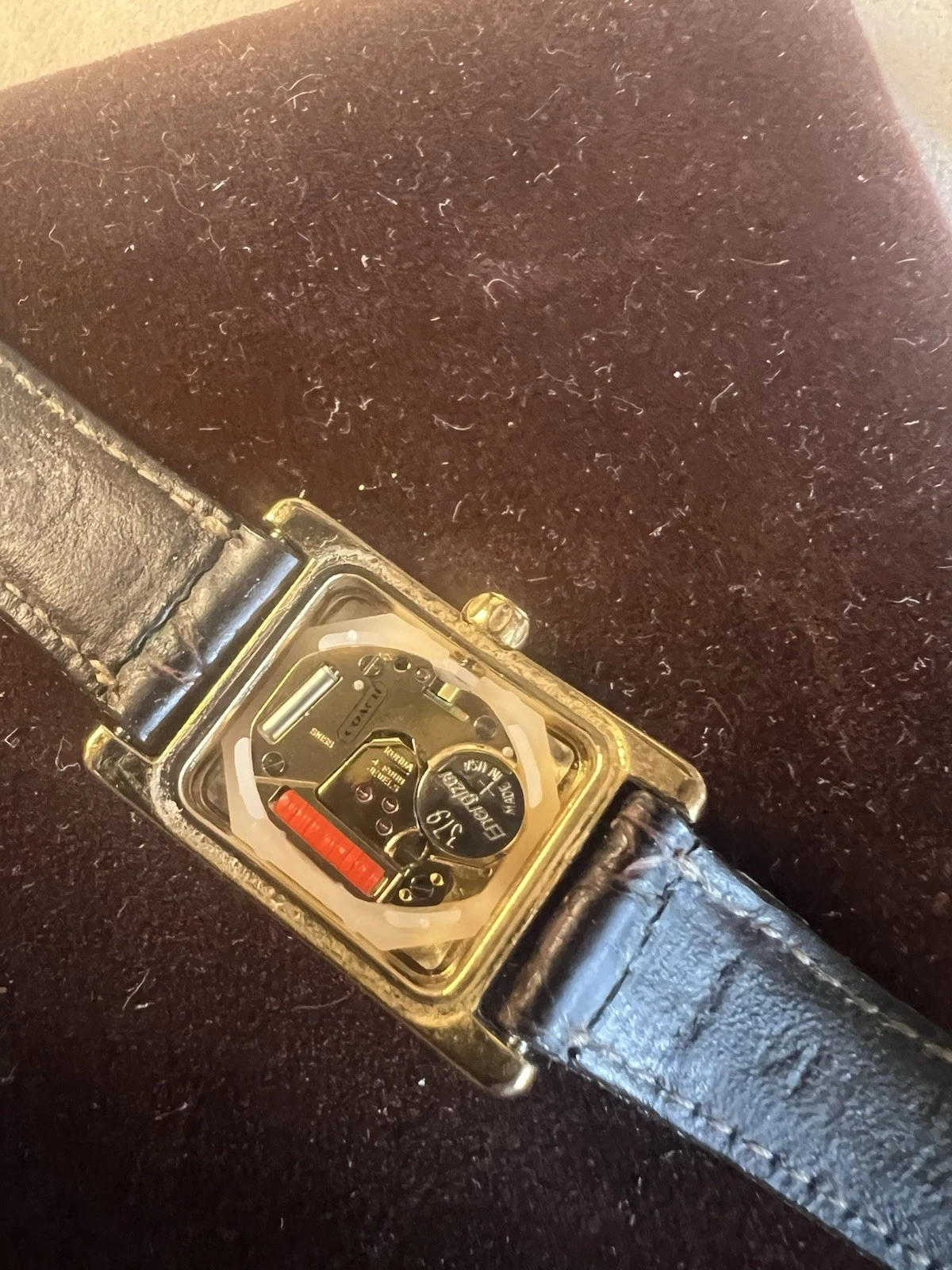 Orologio donna COACH W003A tono pieghevole cinturino originale batteria nuova