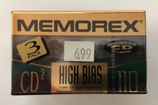 4 Pack Memorex CD2 High Bias Type II Cassette Blank Tapes 90 Minutes - Sealed