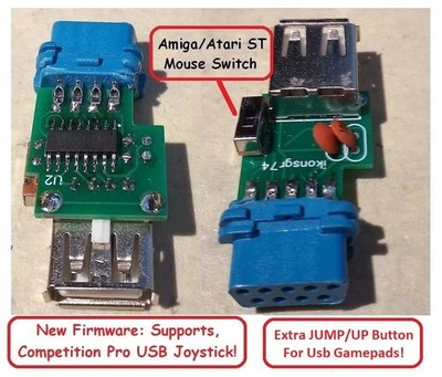 Usb Mouse Joystick Gamepad Adapter for 9pin DB9 Amiga Atari ST Amstrad Commodore