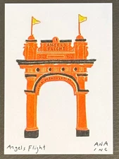 Grand Central Market Exclusive Anastasia Inciardi "Angel's Flight" Mini Print