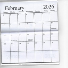 Pocket Calendar 2026-2027 Two Year Monthly Planner 3.5 x 6.5" God Bless the USA