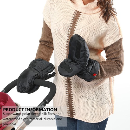 1 Pair Winter Warm Gloves Baby Stroller Thicken Gloves Waterproof Outdoor - Picture 4 of 12