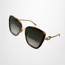 LOUIS VUITTON Z1770E 59-17-140 Link One Cat Eye Sunglasses Brown Gold USED JP