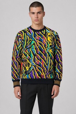   Brandneuer Carlo Colucci Pullover Sweater Strickpulli Knitwear Coogi Style