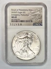 2020-P $1 American Silver Eagle Emergency Production NGC MS69