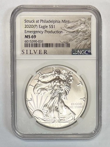 2020-P $1 American Silver Eagle Emergency Production NGC MS69