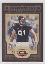 2008 Donruss Threads College Gridiron Kings Red Framed /100 Chris Long w1s