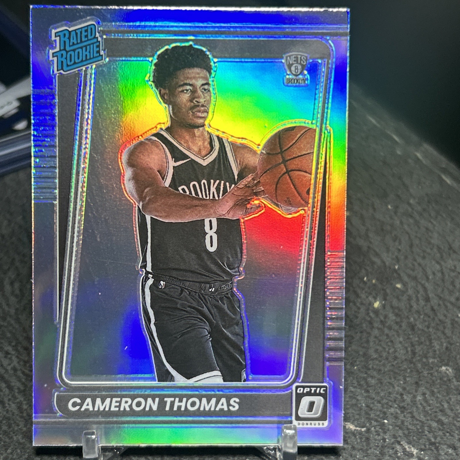2021-22 Panini Donruss Optic Rated Rookie Holo Prizm #153 Cameron Thomas RC