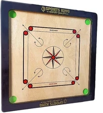 Sport King 27 Inch Premium Carrom Board Complete Set with Striker, Coins, Power