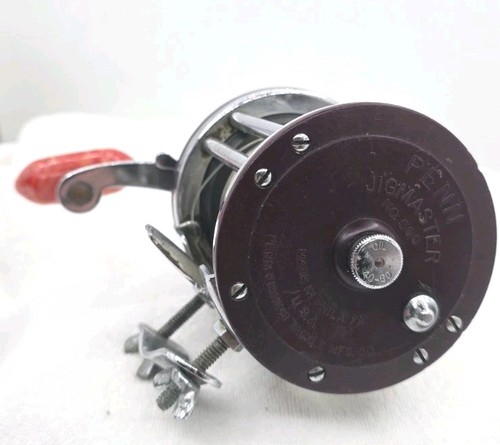 Penn Jigmaster 500 Conventional Saltwater Reel USA Vintage Red Handle Smooth