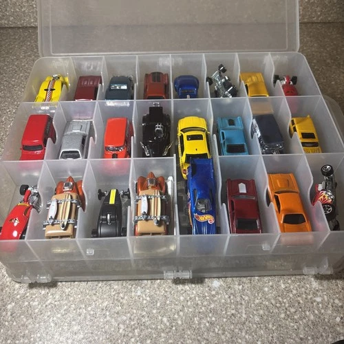 Large Lot 48 Vintage Hot Wheels , Matchbox &  More Diecast Vehicles Cases  Used
