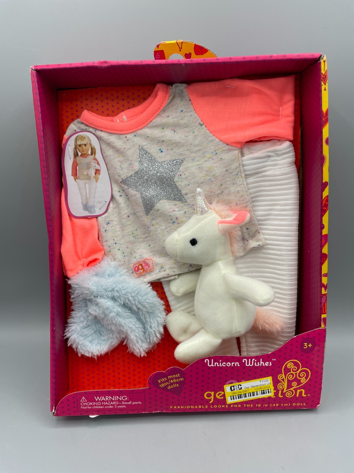 Our Generation Unicorn Wishes Pajamas Slipper Socks & Plush 