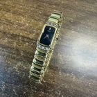 Vintage Seiko Ladies Watch Diamond Curved Rectangle Face Gold - For Repair