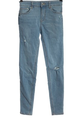 BERSHKA High Waist Jeans Damen Jeans Gr. DE 34 blau Casual-Look