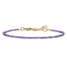 Women's Dainty Crystal Bracelet Birthstone Amethyst Bracelet for Women 2mm