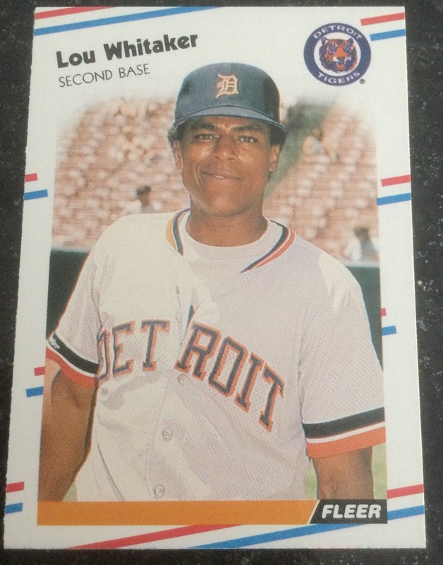 Lou Whitaker 1988 Fleer # 75 Detroit Tigers NearMint 