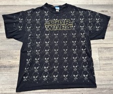 Vintage Y2K Star Wars Movie Shirt Mens XL Darth Vader AOP All Over Blue Tag