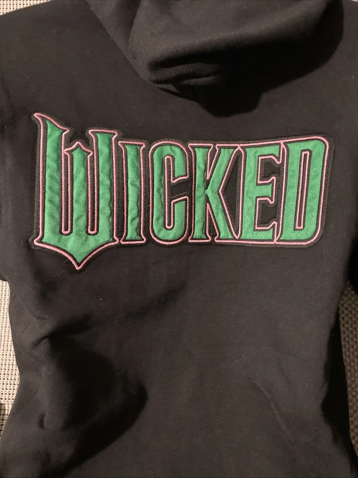 Sudadera con capucha para mujer Wicked con licencia personaje manga larga forrada de vellón negra xs Foto 4 de 4