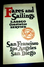 VINTAGE PAMPHLET FARES TIMETABLE SAILINGS LASSCO SAN FRANCISCO SAN DIEGO 1931