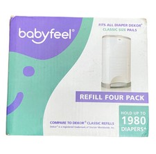 Babyfeel Refill Four Pack Hold Up To 1980 Diapers Fits All Diaper Dekor Classic
