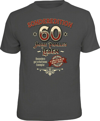 Compleanno T-Shirt Edizione Speciale 60 Anni Pralles Leben