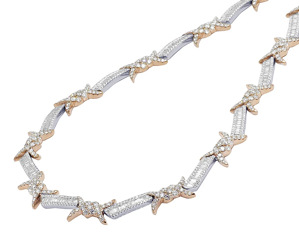 Barbed wire diamond chain deals