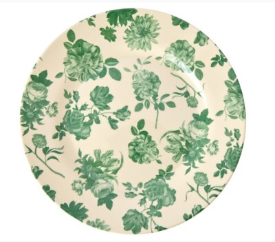 RICE: Two Tone Teller aus Melamin, Green Rose Print, 20 cm MESPL-GRRO Side plate