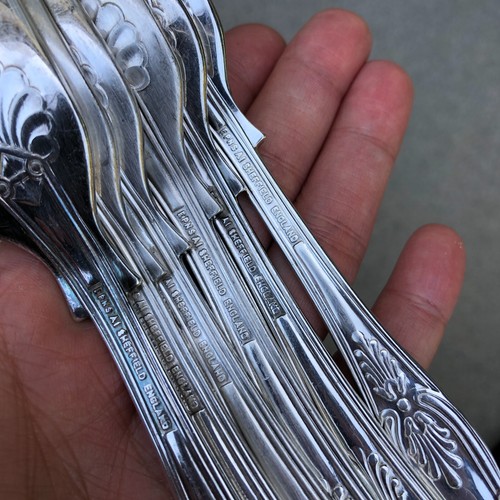 LOT OF 6 EPNS A1 SHEFFIELD ENGLAND Silver Plated Table Forks Kings
